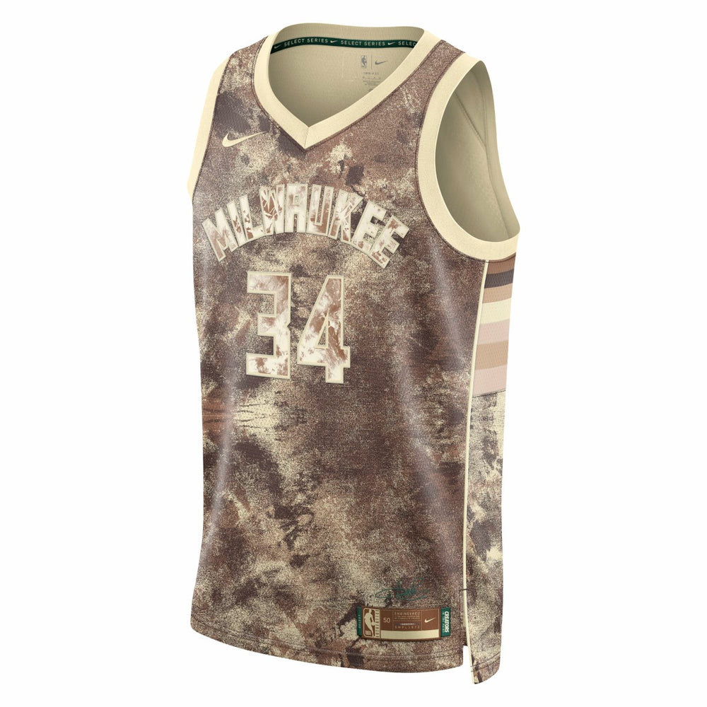 Giannis Antetokounmpo Milwaukee Bucks Unisex Select Series Swingman Jersey Brown - Nike