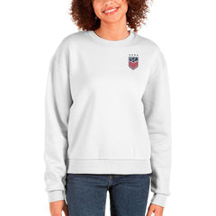USWNT Antigua Women's Victory Crewneck Pullover Sweatshirt White