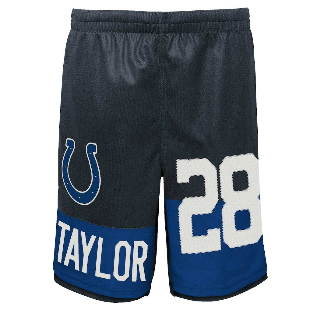 Jonathan Taylor Indianapolis Colts Youth Player Name & Number Shorts - Navy Shorts