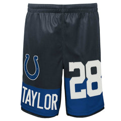 Jonathan Taylor Indianapolis Colts Youth Player Name & Number Shorts - Navy Shorts