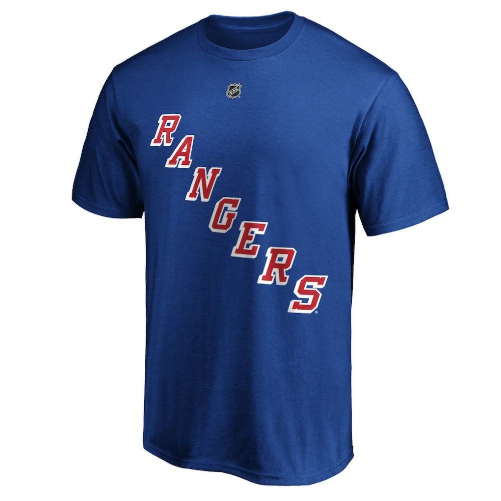 Adam Fox New York Rangers Fanatics Authentic Stack Name & Number T-Shirt - Blue | US 5106835
