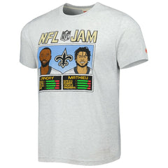 Jarvis Landry & Tyrann Mathieu New Orleans Saints Homage Unisex NFL Jam Tri-Blend T-Shirt - Heather Gray T-shirts