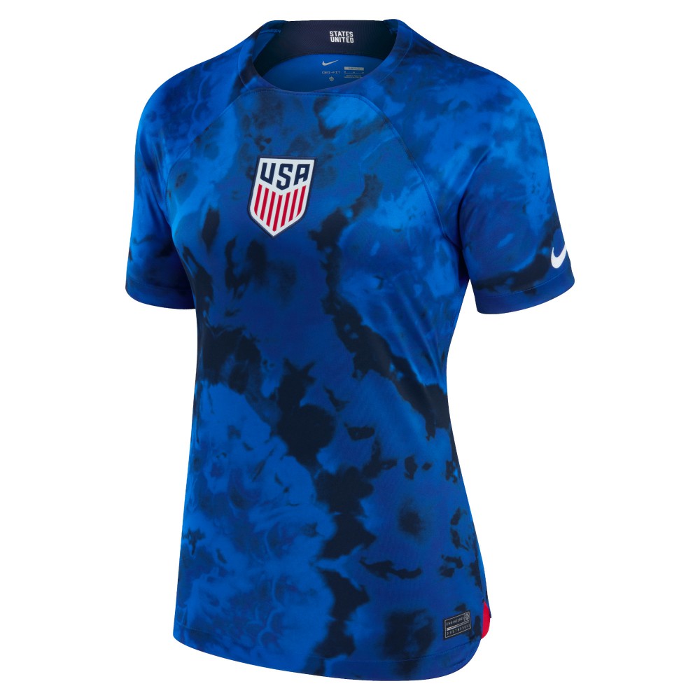 USMNT Women's 2022/23 Away Breathe Stadium Replica Blank Jersey Blue - Nike for sale