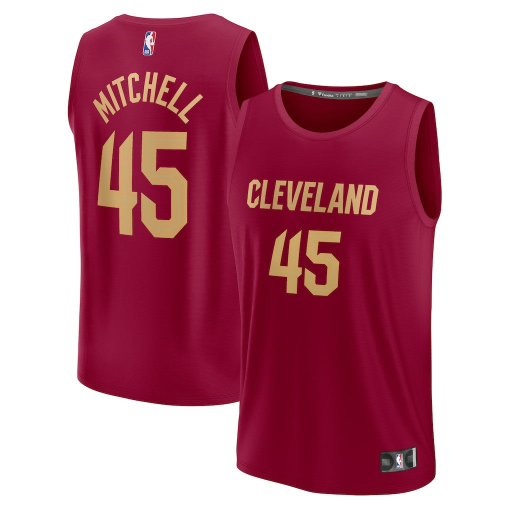 Donovan Mitchell Cleveland Cavaliers Fast Break Replica Jersey Icon Editi- Wine - Fanatics