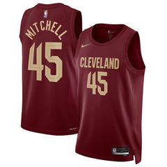 Donovan Mitchell Cleveland Cavaliers Unisex Swingman Jersey Icon Editi- Wine - Nike