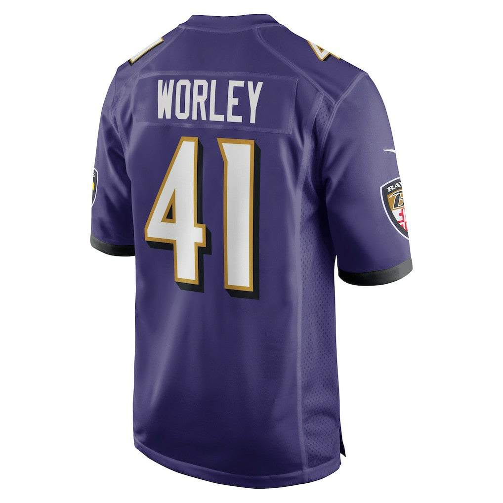 Daryl Worley Baltimore Ravens Game Player Jersey - Purple Jerseys