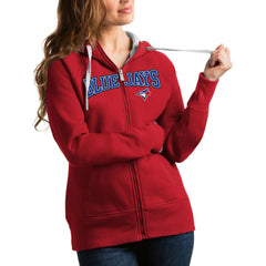 Toronto Blue Jays Antigua Women's Team Logo Victory Full-Zip Hoodie - Red Hoodies