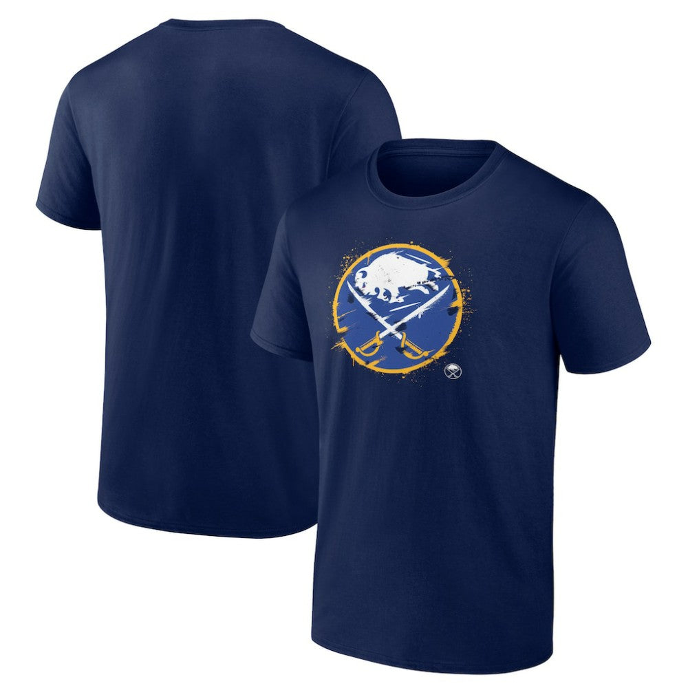 Buffalo Sabres Splatter Logo Team T-Shirt - Navy | US 5111177