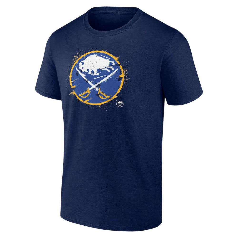 Buffalo Sabres Splatter Logo Team T-Shirt - Navy | US 5111177