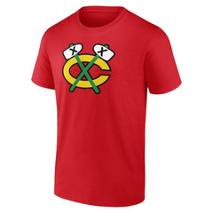 Chicago Blackhawks Shoulder Patch Logo T-Shirt - Red | US 5111181