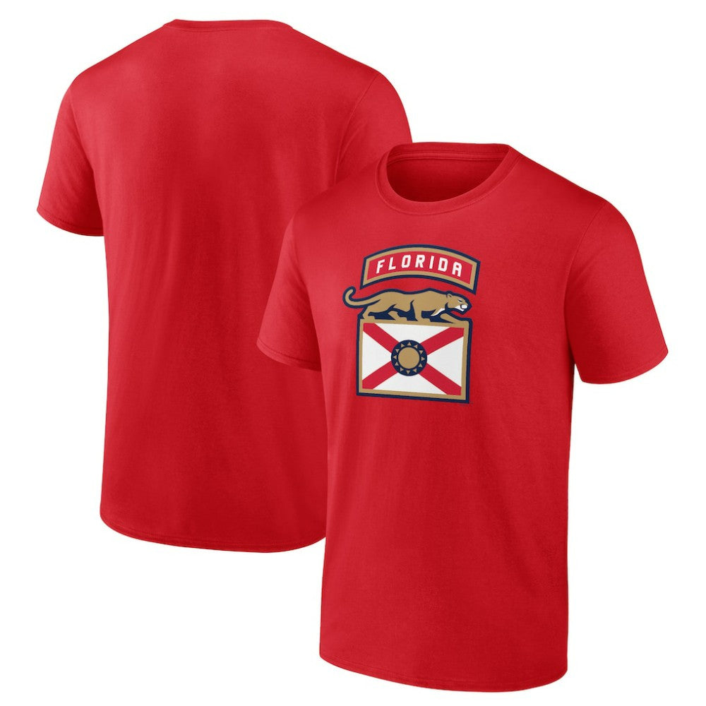 Florida Panthers Shoulder Patch Logo T-Shirt - Red | US 5111184