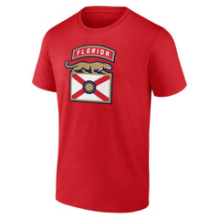 Florida Panthers Shoulder Patch Logo T-Shirt - Red | US 5111184
