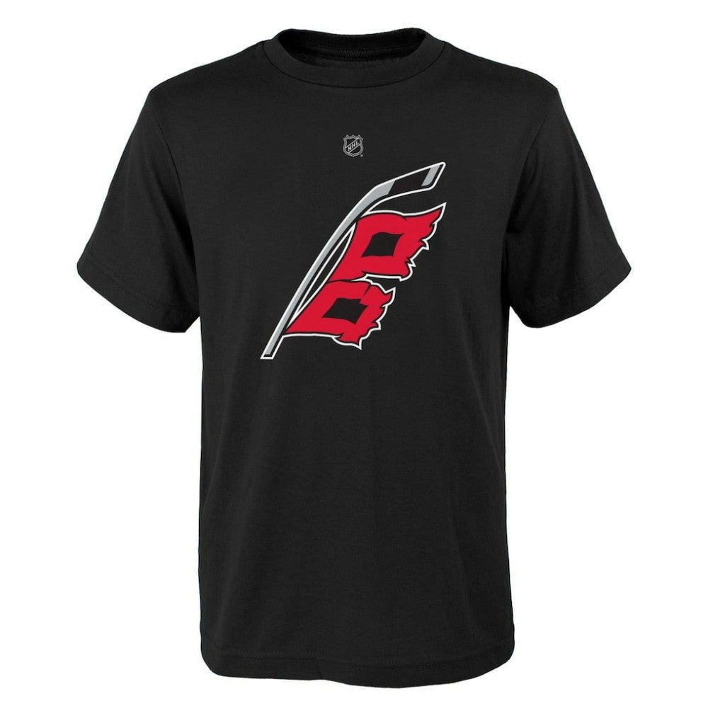 Sebastian Aho Carolina Hurricanes Youth Player Name & Number T-Shirt - Black | US 5111190