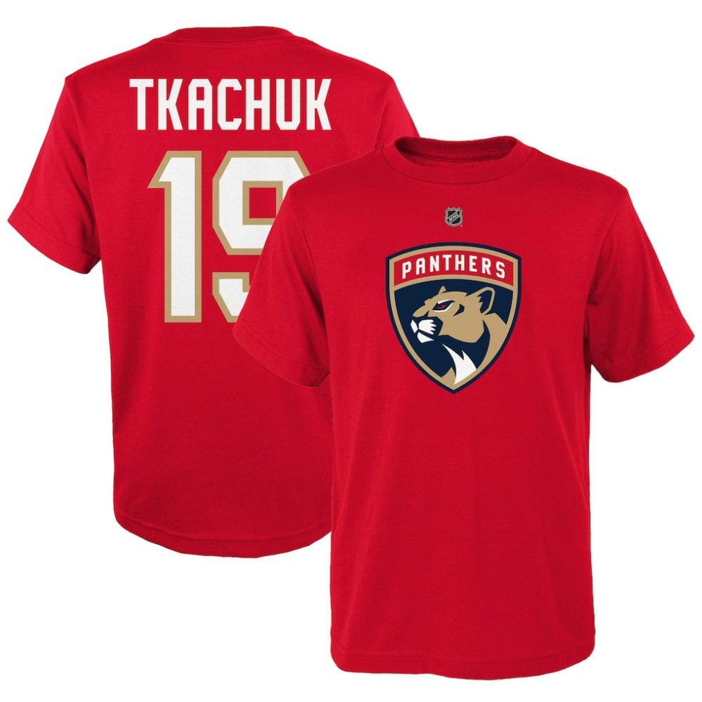 Matthew Tkachuk Florida Panthers Youth Player Name & Number T-Shirt - Red | US 5111193