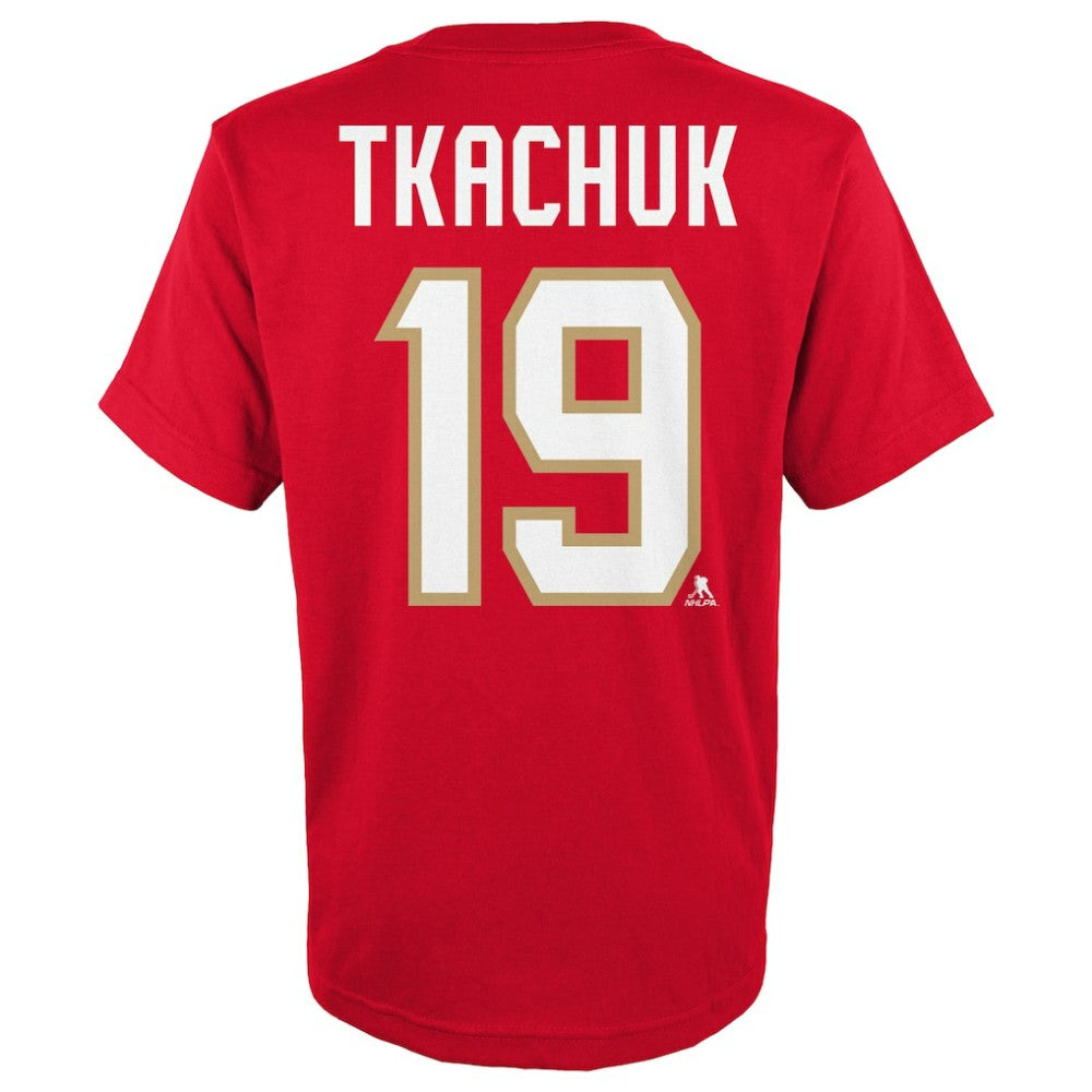 Matthew Tkachuk Florida Panthers Youth Player Name & Number T-Shirt - Red | US 5111193