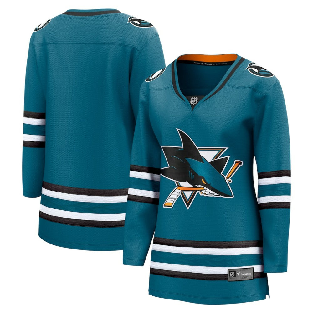 San Jose Sharks Fanatics Women's Home Breakaway Jersey - Teal | US 5111271