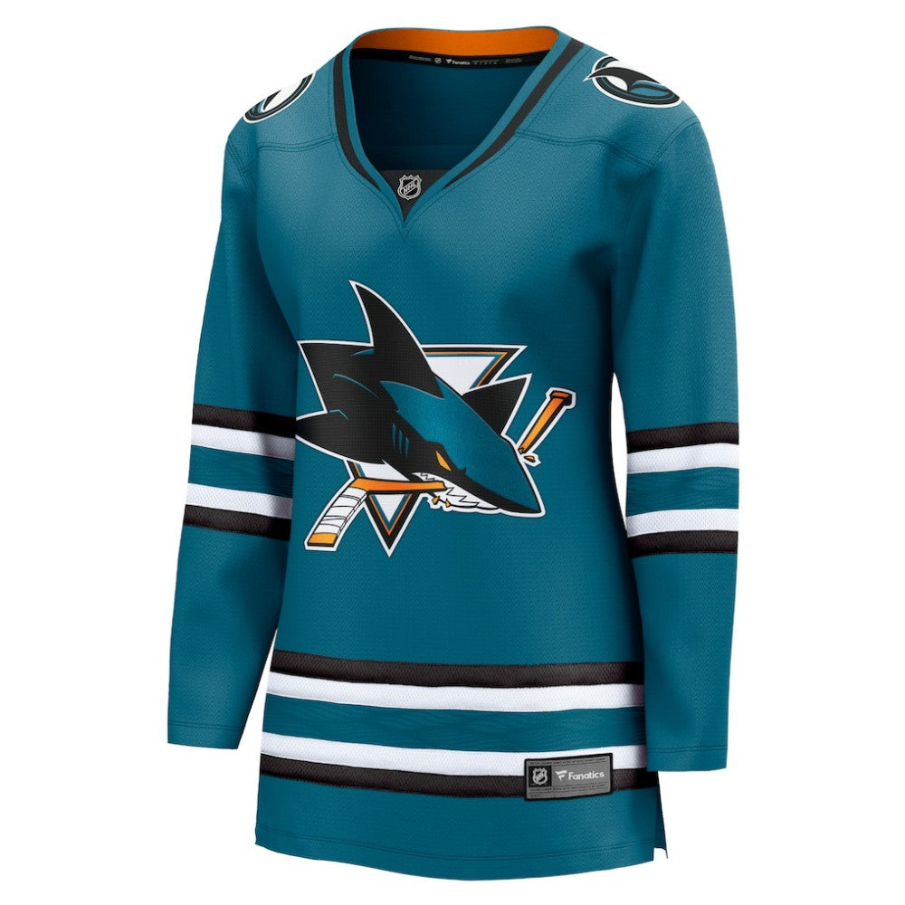 San Jose Sharks Fanatics Women's Home Breakaway Jersey - Teal | US 5111271