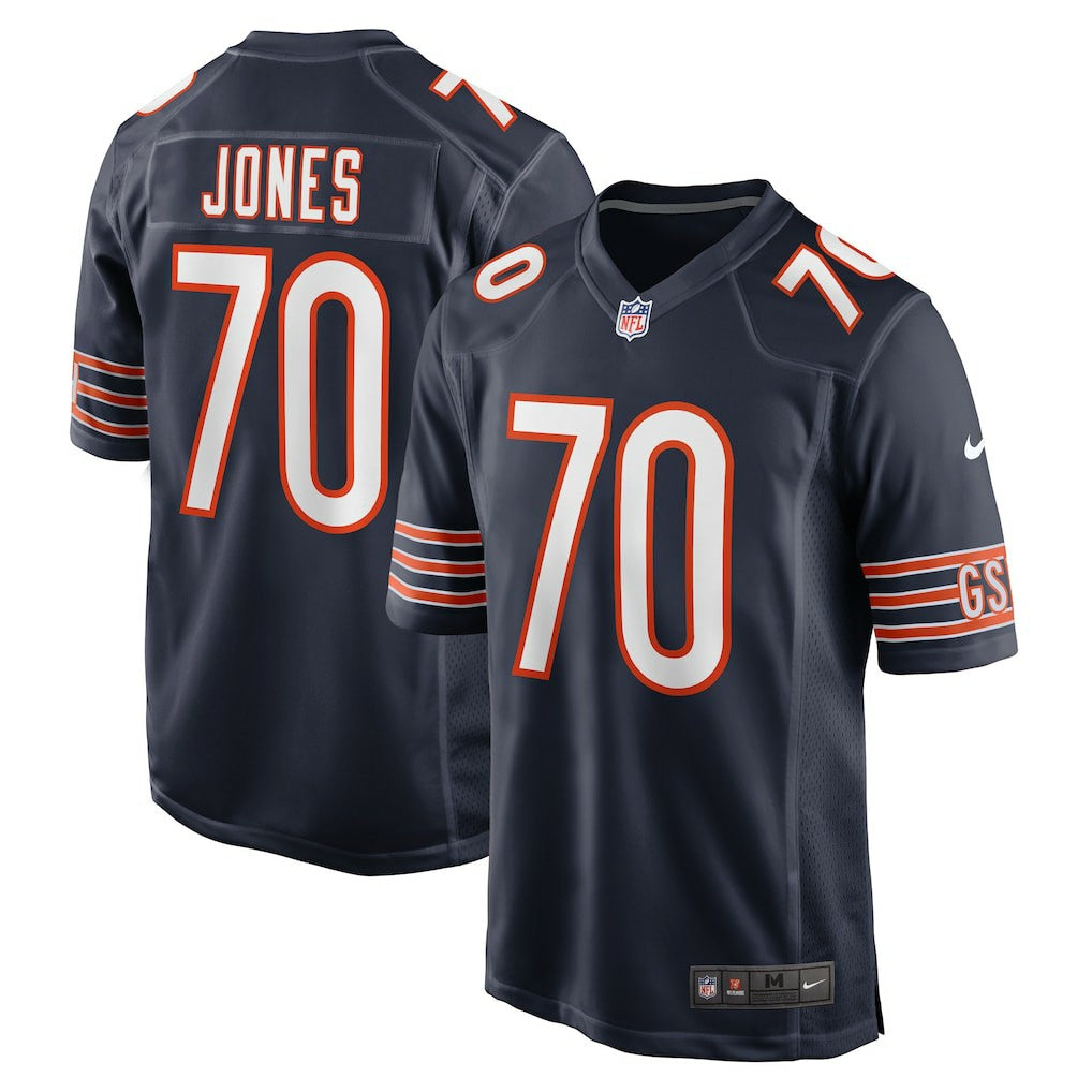 Braxton Jones Chicago Bears Game Player Jersey - Navy Jerseys