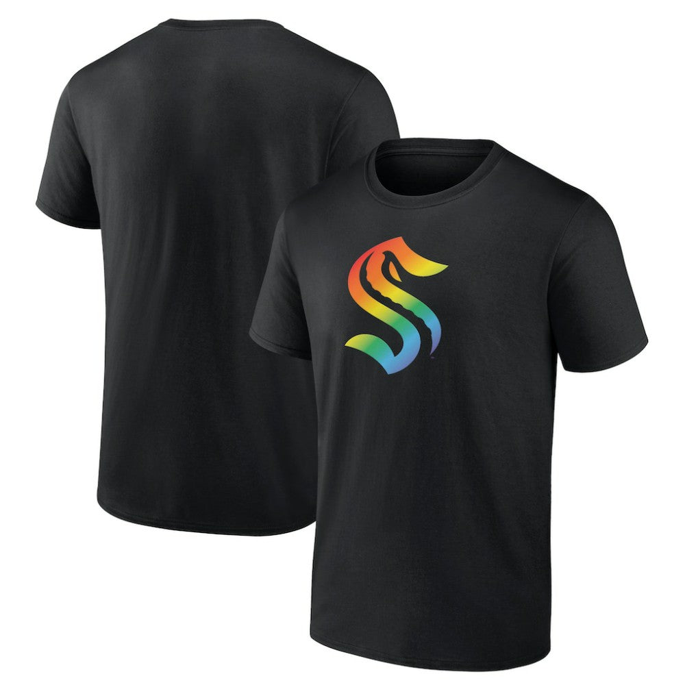 Seattle Kraken Pride Logo T-Shirt - Black | US 5111703