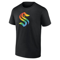 Seattle Kraken Pride Logo T-Shirt - Black | US 5111703