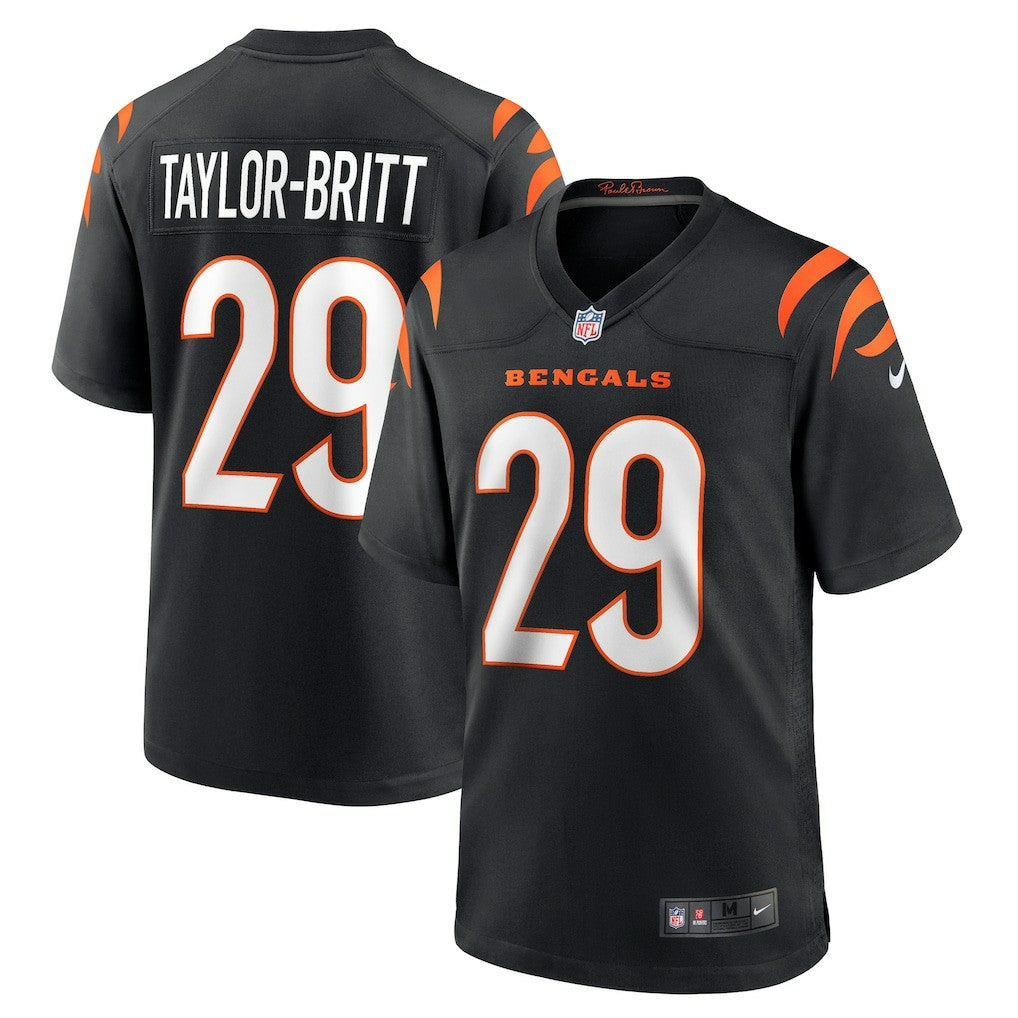 Cam Taylor-Britt Cincinnati Bengals Game Player Jersey - Black Jerseys