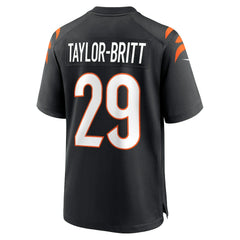 Cam Taylor-Britt Cincinnati Bengals Game Player Jersey - Black Jerseys