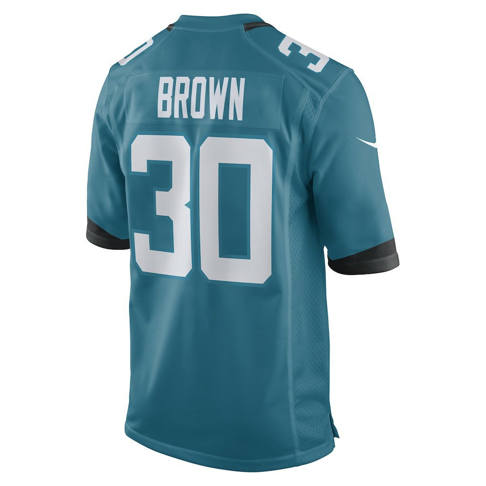 Montaric Brown Jacksonville Jaguars Game Player Jersey - Teal Jerseys