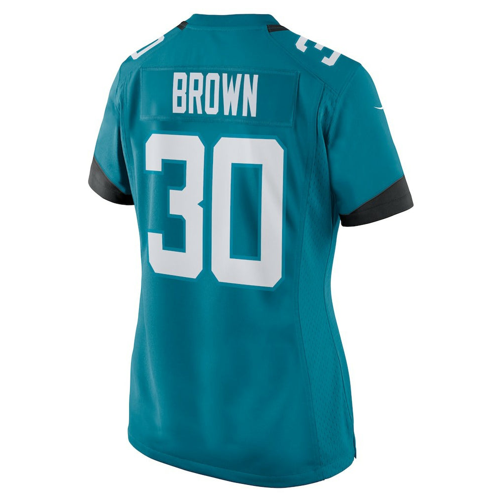 Montaric Brown Jacksonville Jaguars Women's Game Player Jersey - Teal Jerseys