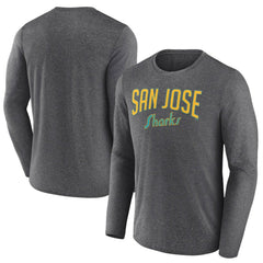 San Jose Sharks Fanatics Special Edition 2.0 Scoring Chance Long Sleeve T-Shirt - Heather Charcoal | US 5114149