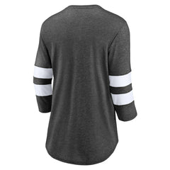 Washington Capitals Fanatics Women's Special Edition 2.0 Barn Burner 3/4 Sleeve T-Shirt - Heather Charcoal | US 5114186