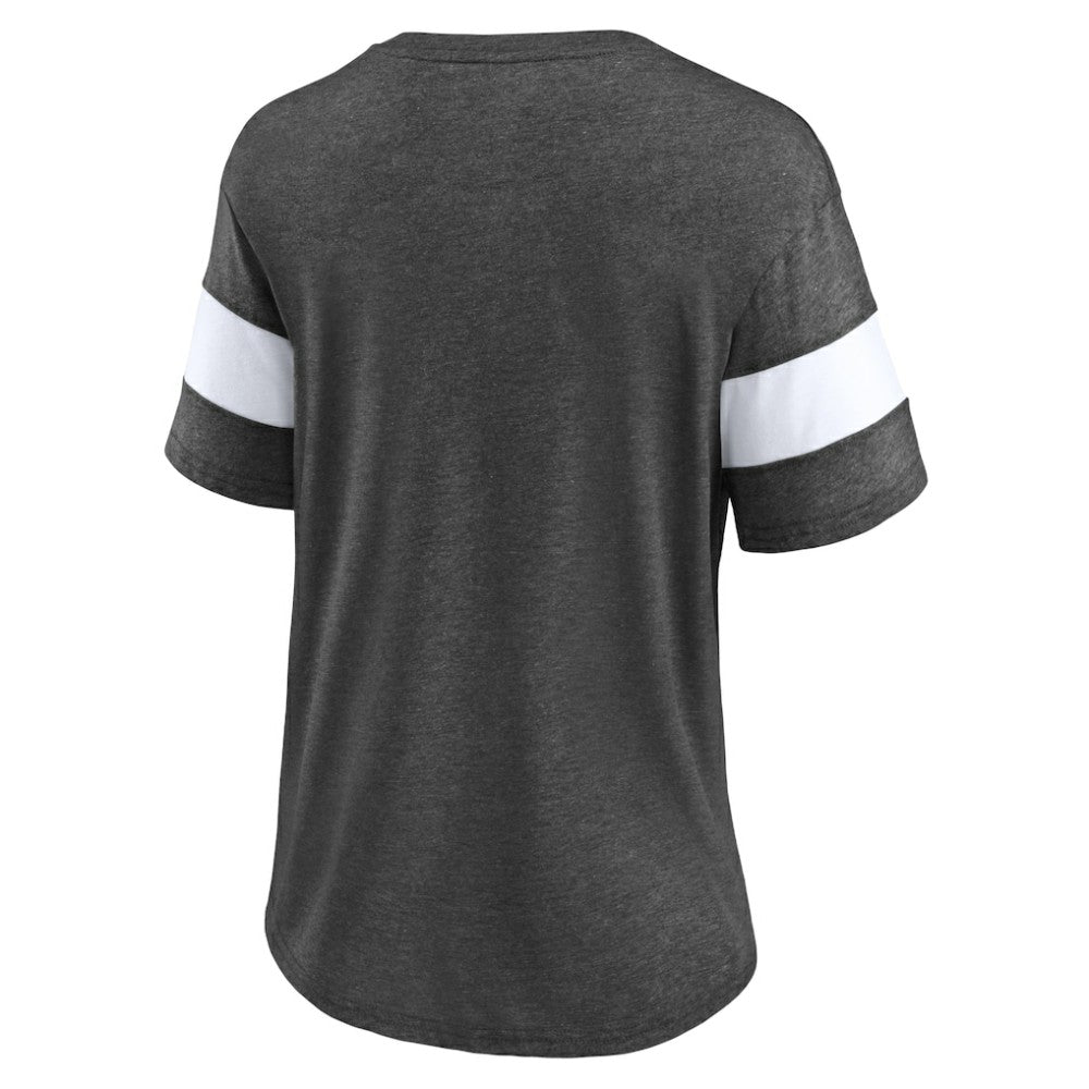 Washington Capitals Fanatics Women's Special Edition 2.0 Ring The Alarm V-Neck T-Shirt - Heather Charcoal | US 5114318