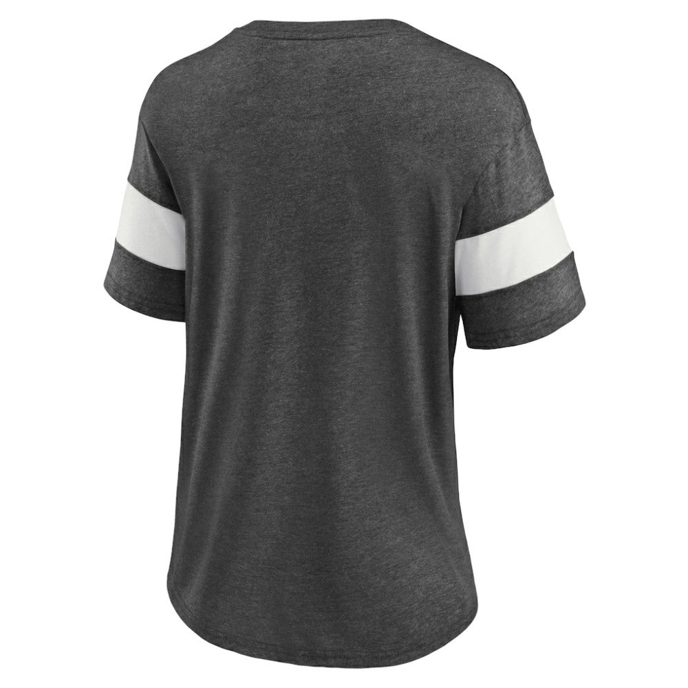 Pittsburgh Penguins Fanatics Women's Special Edition 2.0 Ring The Alarm V-Neck T-Shirt - Heather Charcoal | US 5114324