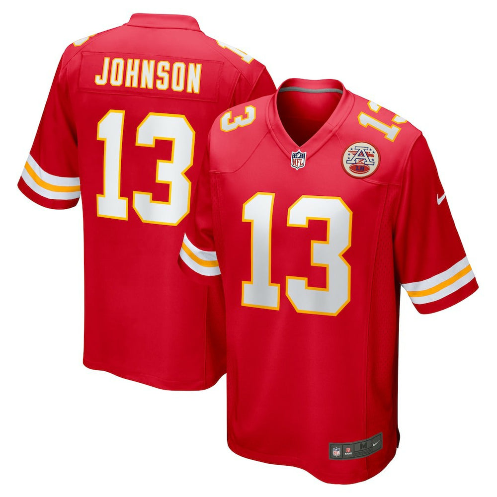 Nazeeh Johnson Kansas City Chiefs Game Player Jersey - Red Jerseys