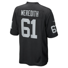 Jordan Meredith Las Vegas Raiders Game Player Jersey - Black Jerseys