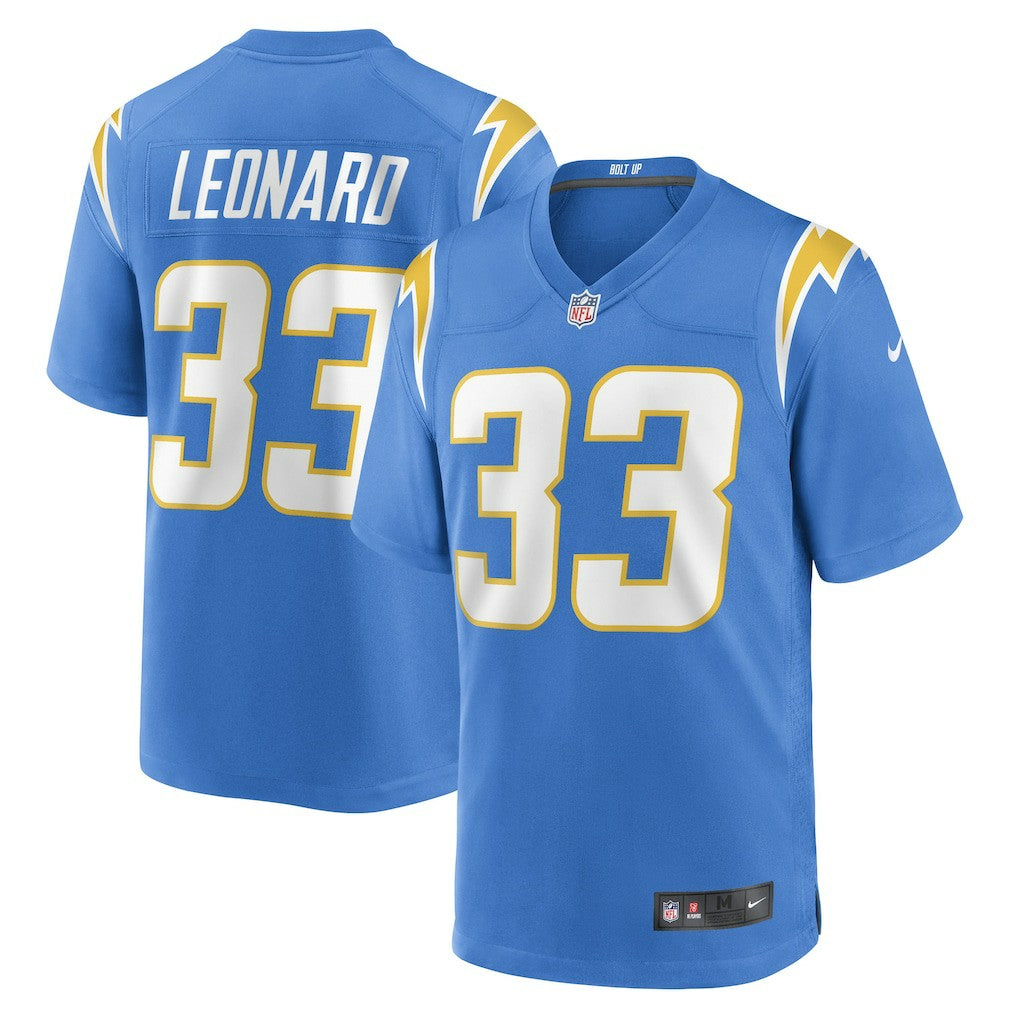Deane Leonard Los Angeles Chargers Game Player Jersey - Powder Blue Jerseys
