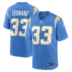 Deane Leonard Los Angeles Chargers Game Player Jersey - Powder Blue Jerseys