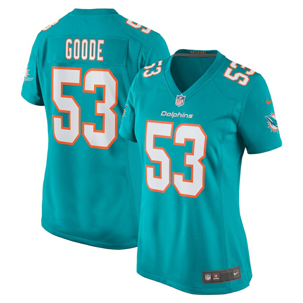 Cameron Goode Miami Dolphins Women's Game Player Jersey - Aqua Jerseys