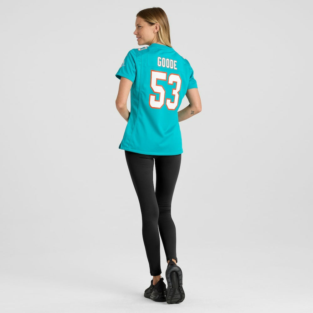 Cameron Goode Miami Dolphins Women's Game Player Jersey - Aqua Jerseys