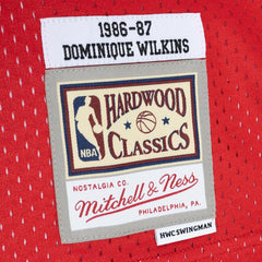 Dominique Wilkins Atlanta Hawks Hardwood Classics 1986/87 Split Swingman Jersey Yellow/Red - Mitchell & Ness