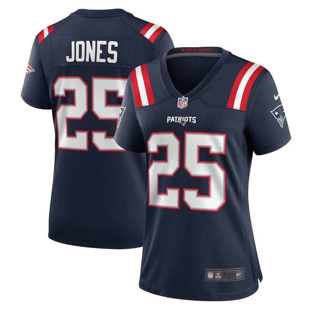 Marcus Jones New England Patriots Women's Game Jersey - Navy Jerseys