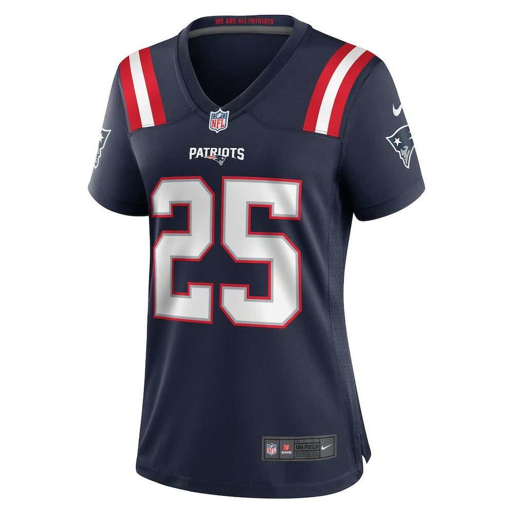 Marcus Jones New England Patriots Women's Game Jersey - Navy Jerseys
