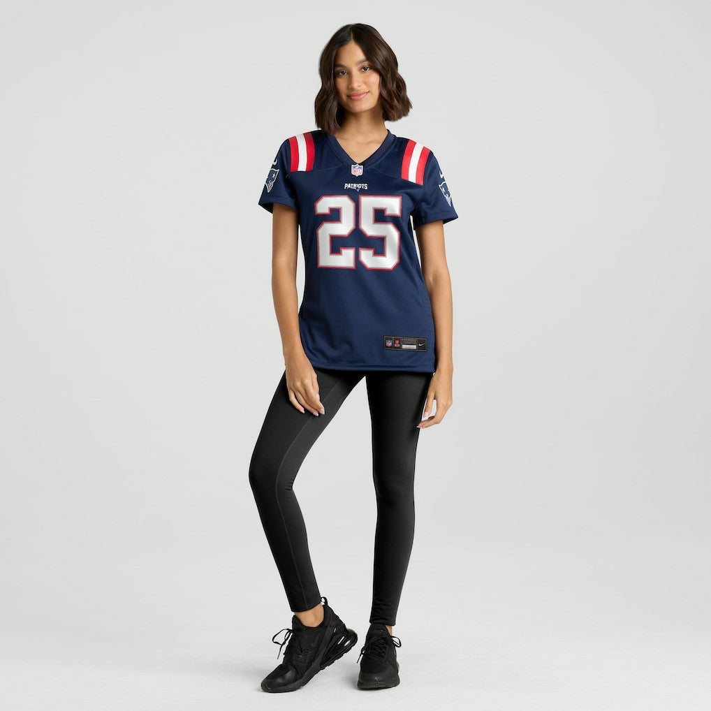 Marcus Jones New England Patriots Women's Game Jersey - Navy Jerseys