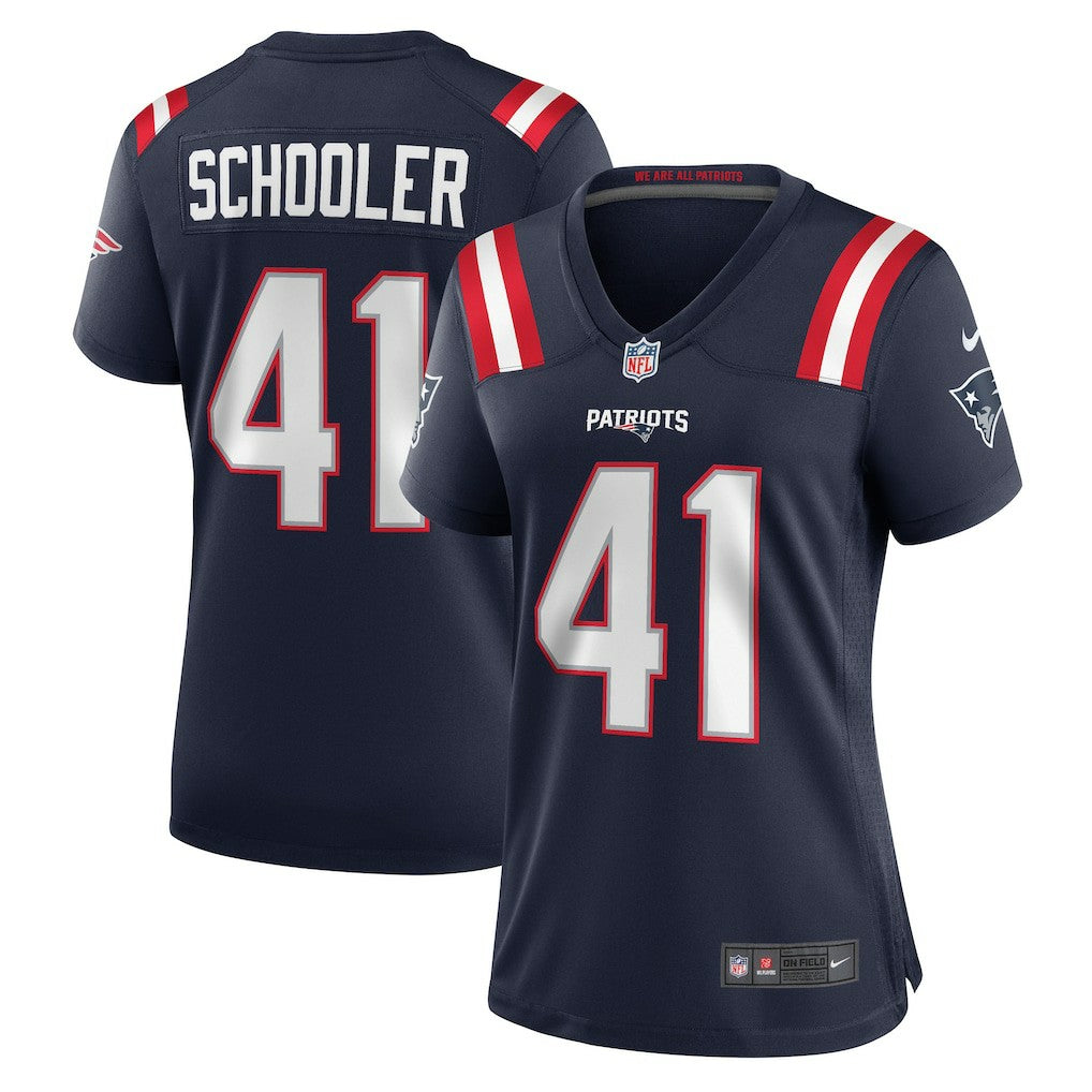 Brenden Schooler New England Patriots Women's Game Jersey - Navy Jerseys