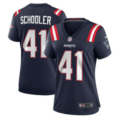 Brenden Schooler New England Patriots Women's Game Jersey - Navy Jerseys