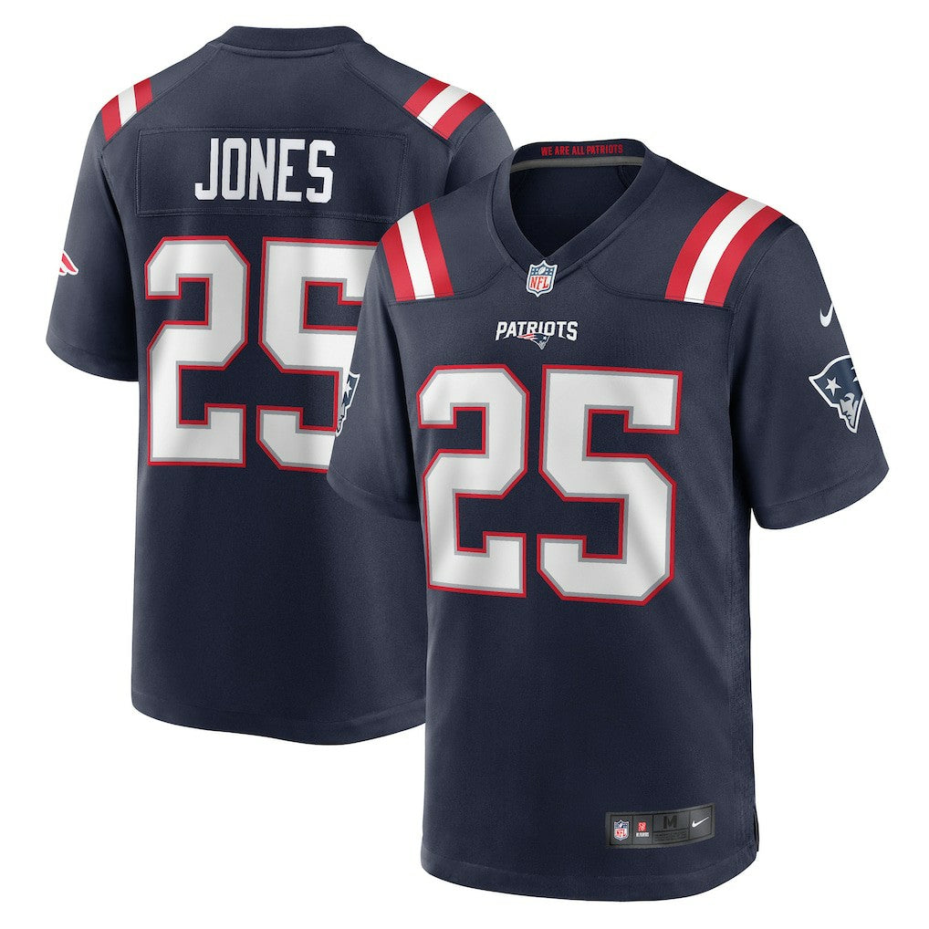 Marcus Jones New England Patriots Game Player Jersey - Navy Jerseys