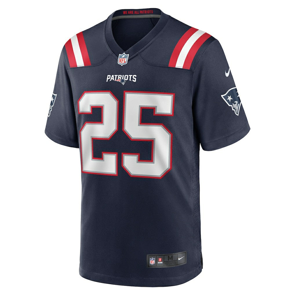 Marcus Jones New England Patriots Game Player Jersey - Navy Jerseys