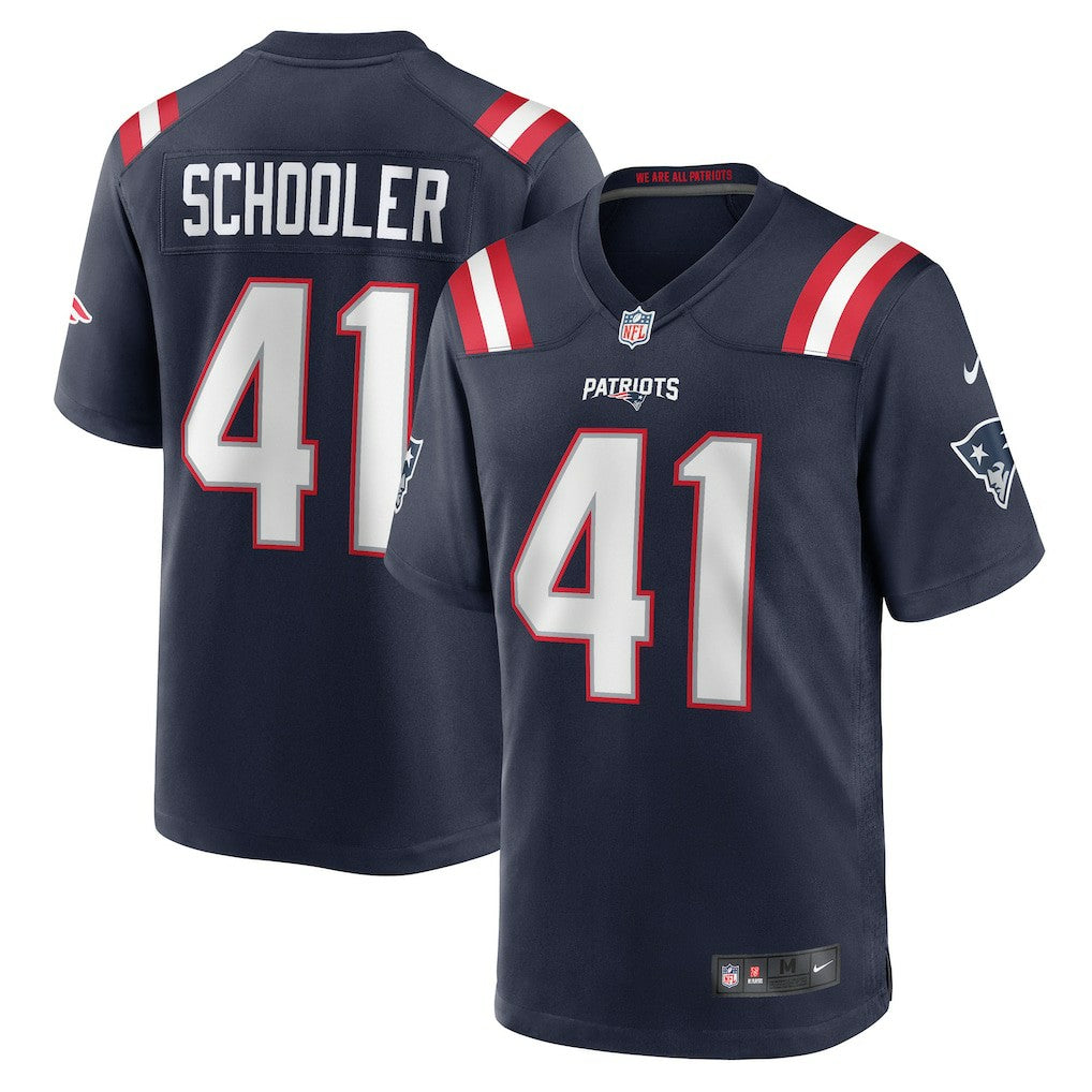 Brenden Schooler New England Patriots Game Player Jersey - Navy Jerseys