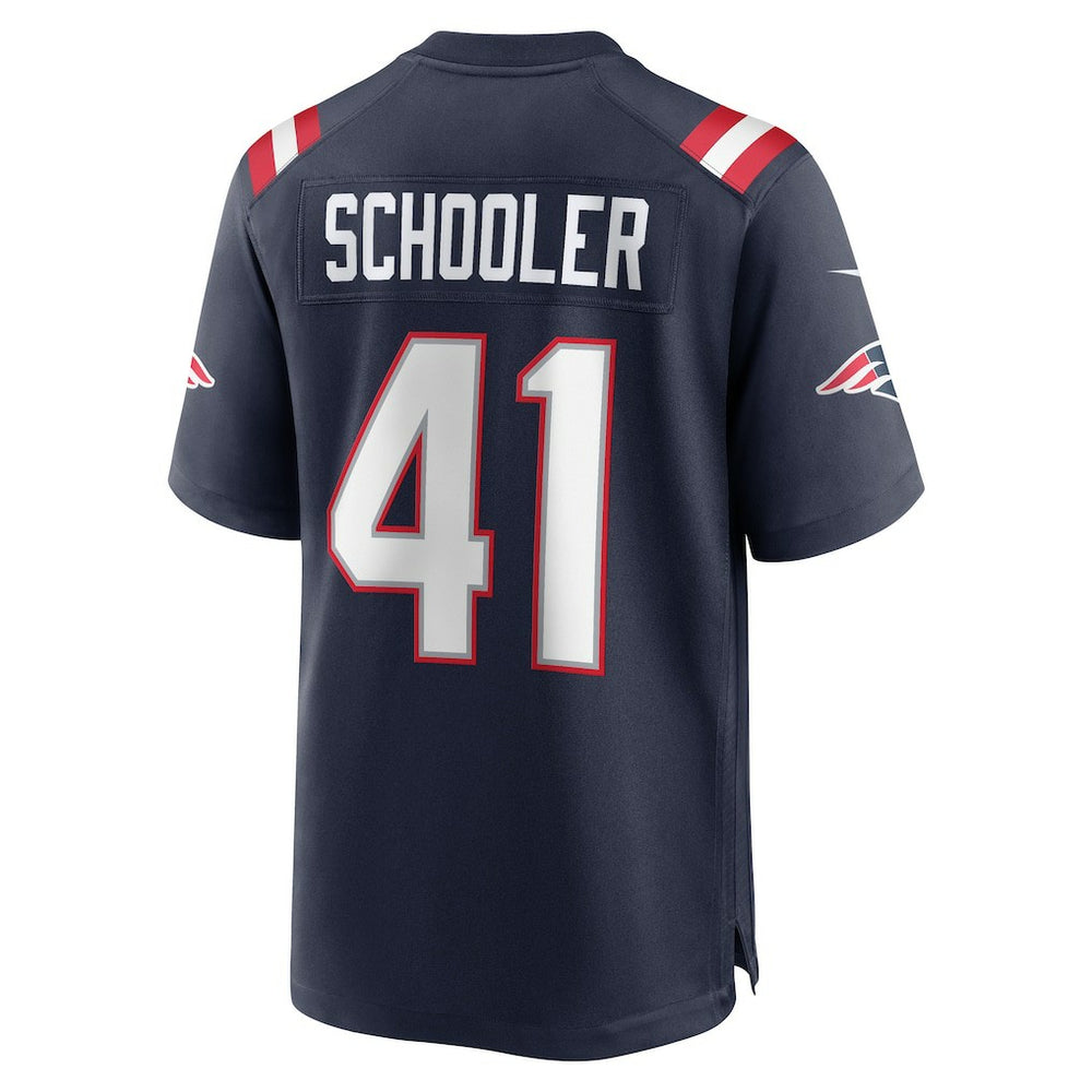 Brenden Schooler New England Patriots Game Player Jersey - Navy Jerseys