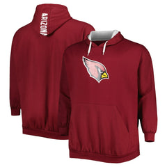 Arizona Cardinals Big & Tall Logo Pullover Hoodie - Cardinal Hoodies