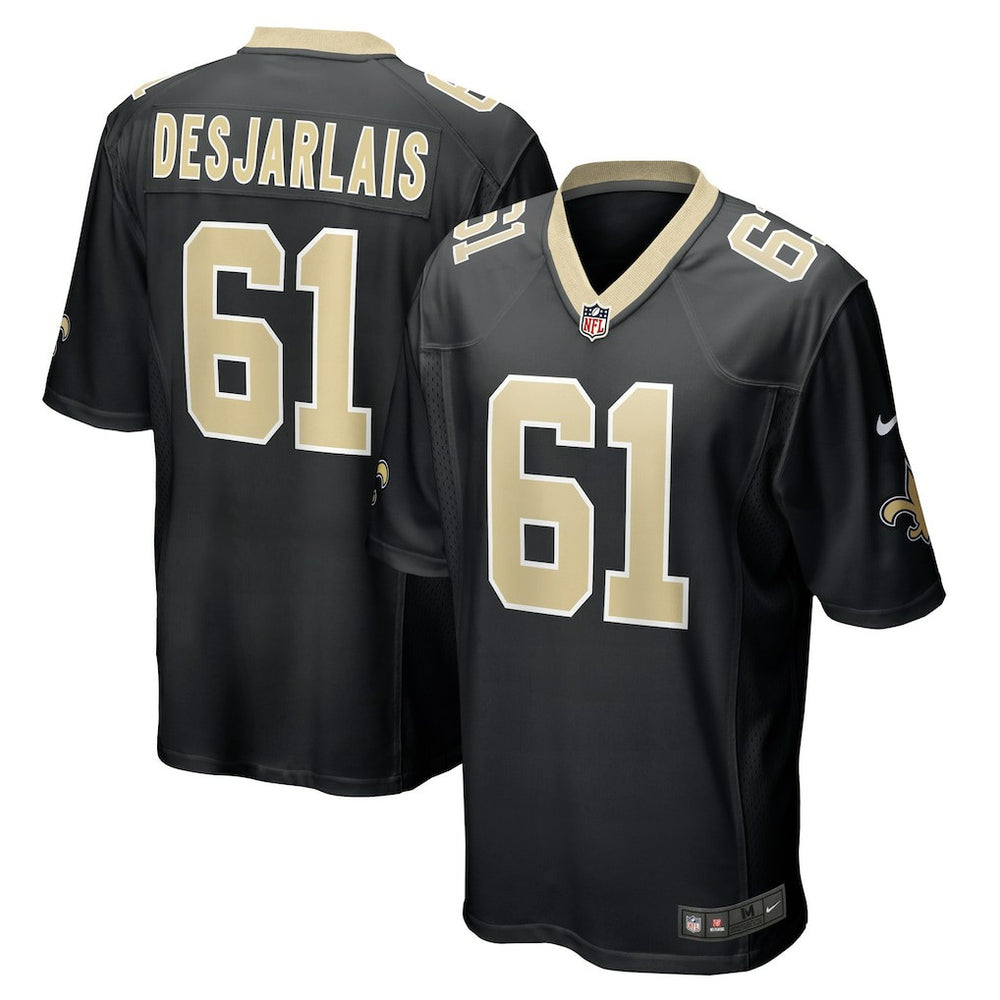 Drew Desjarlais New Orleans Saints Game Player Jersey - Black Jerseys